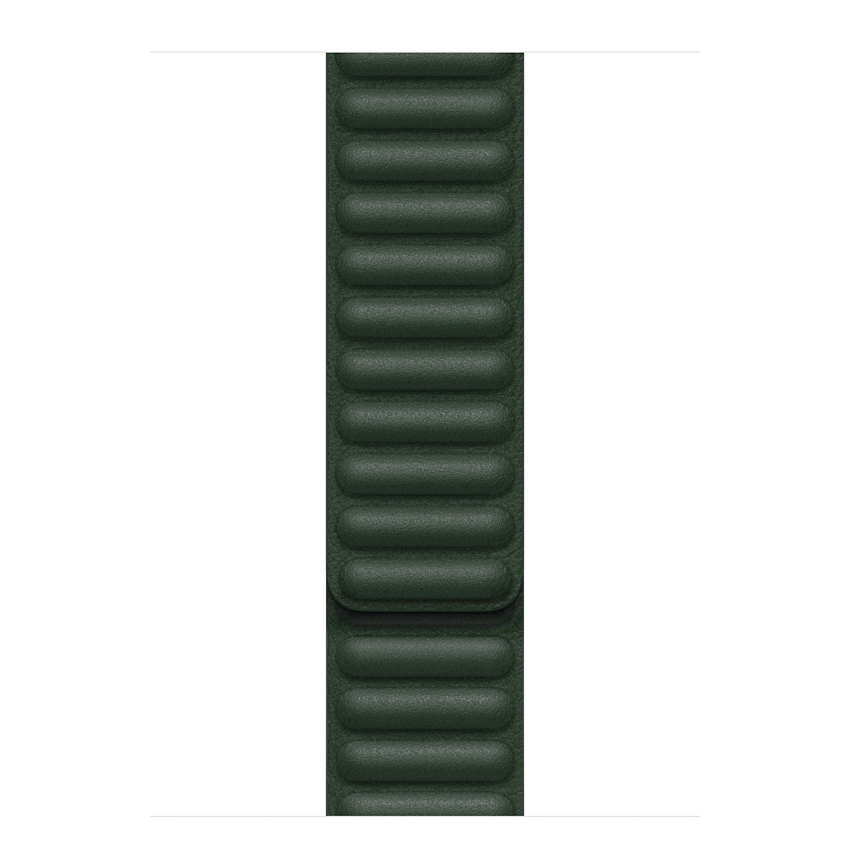 Apple Watch pasek z karbowanej skóry w kolorze zielonej sekwoi do koperty 42/44/45 mm S/M