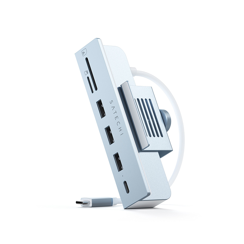 Zdjęcie do “Satechi USB-C clamp hub iMac 24'' (2021) 3xUSB-A/USB-C PD/SD/microSD (niebieski)”.