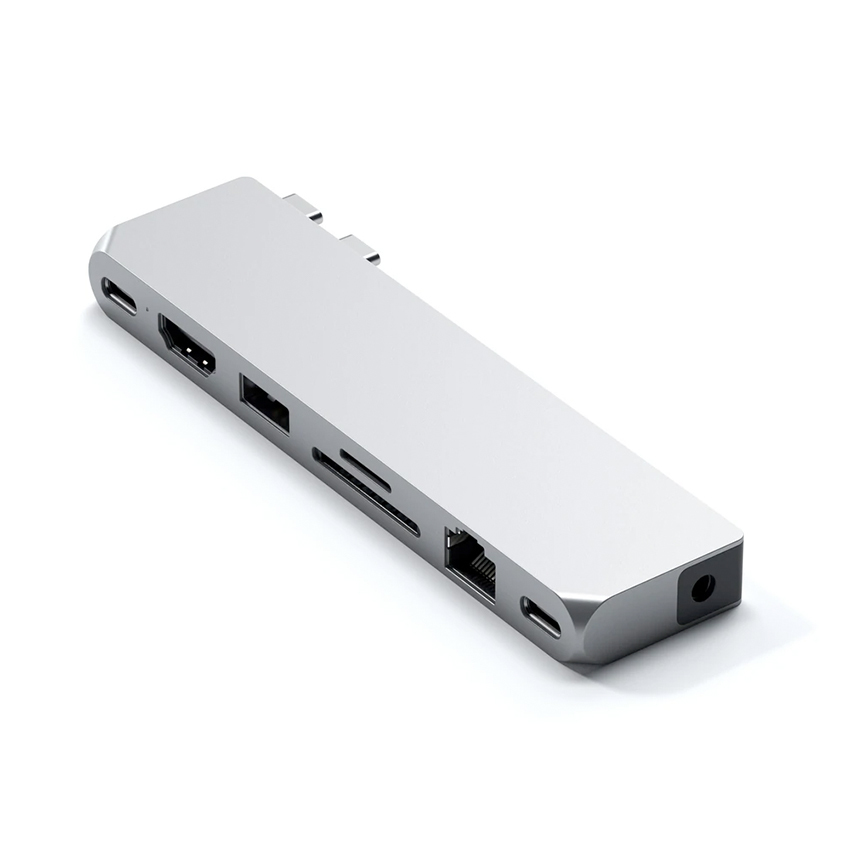 Satechi Pro Hub Max do MBP 2021 USB-C PD/HDMI/Ethernet/USB-A/czytnik kart SD/jack 3.5 mm (srebrny)