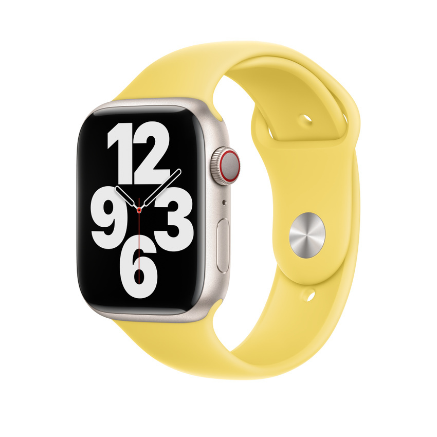 Apple Watch pasek sportowy w kolorze cytrynowej skórki do koperty 42/44/45 mm