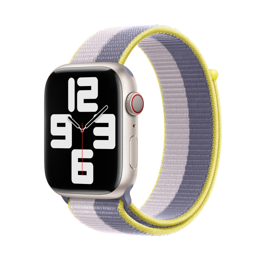 Apple Watch opaska sportowa w kolorze lawendowej szarości/jasnoliliowym do koperty 42/44/45 mm