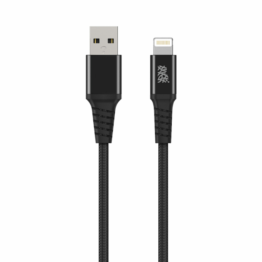 Zdjęcie do “B.On Cotton USB-A Lightning 2m Black - kabel lightning”.