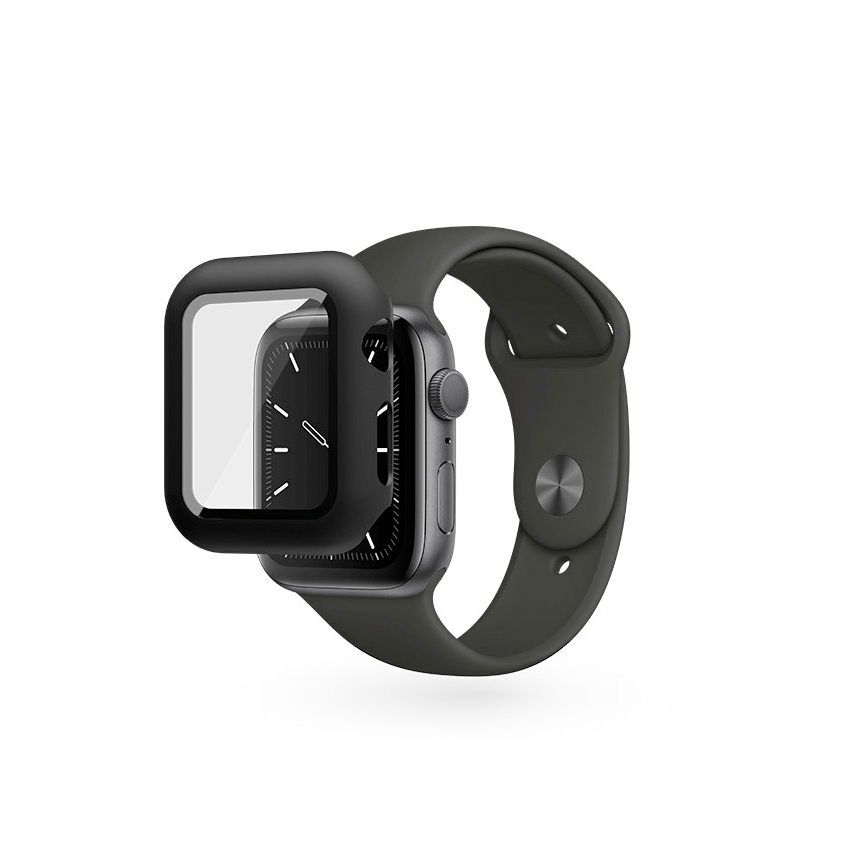 Zdjęcie do “Epico Glass Case Black - etui dla Apple Watch 44mm”.