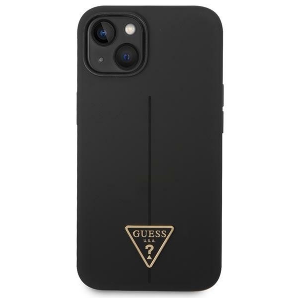 Zdjęcie do “Guess Silicone Triangle Black - etui iPhone 14”.