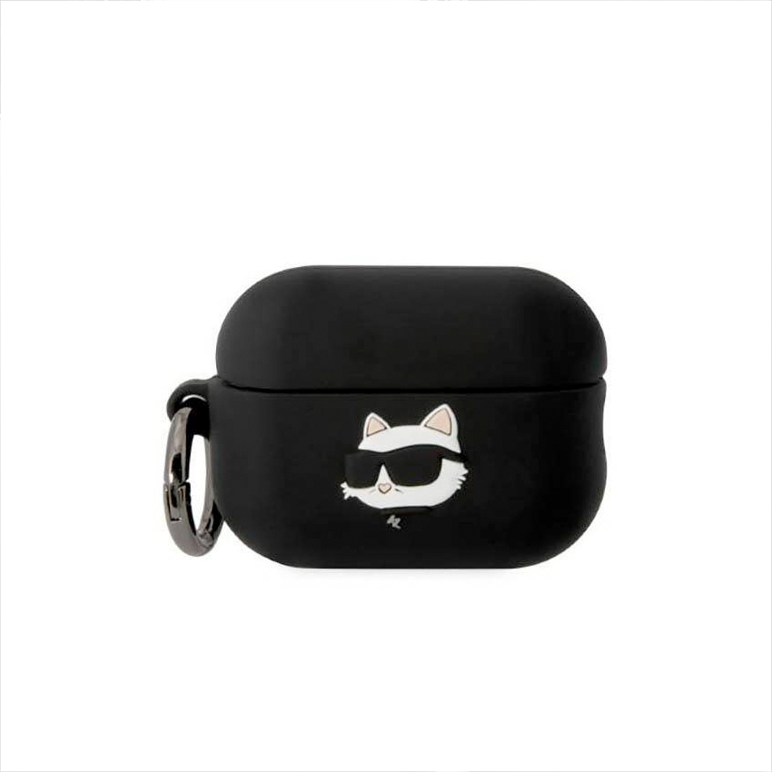 Karl Lagerfeld Choupette Head 3D Black - etui Airpods Pro 2Gen