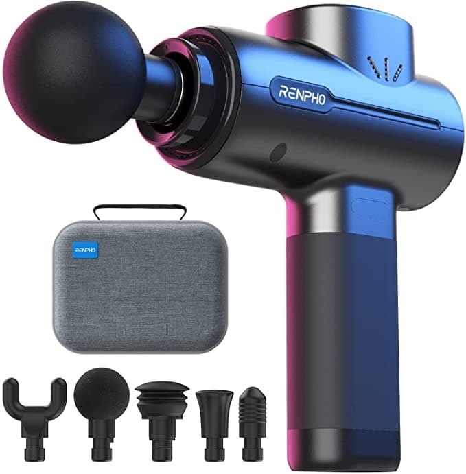 RENPHO R3 Massage Gun Dark Blue - masażer i 5 końcówek