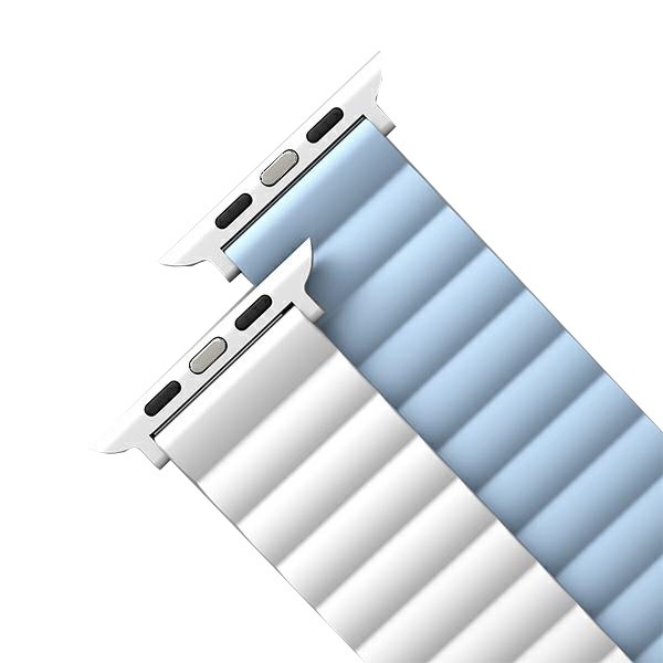 Zdjęcie do “UNIQ Revix Reversible Magnetic biały niebieski - pasek Apple Watch 38/40/41mm”.