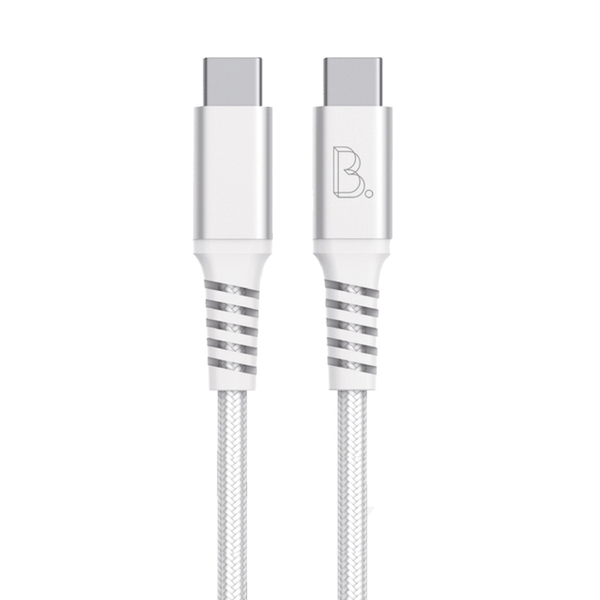 Zdjęcie do “B.On Cotton USB-C to USB-C 0,5m White - kabel USB-C”.