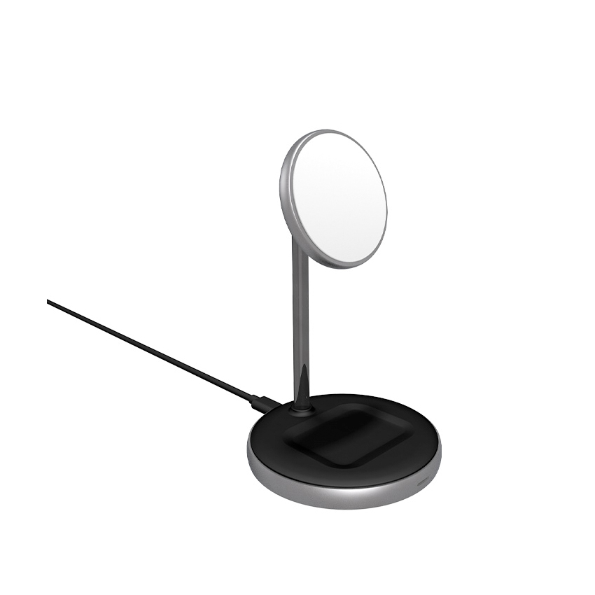 Epico Magnetic Wireless Charger 2in1 Magsafe ładowarka bezprzewodowa (czarny)