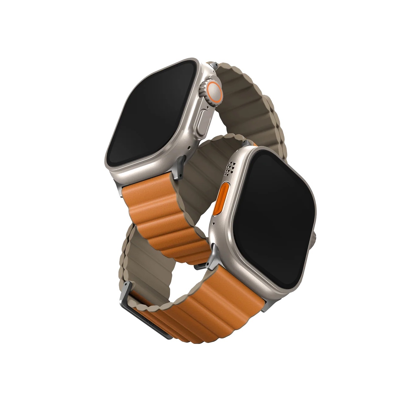 Zdjęcie do “UNIQ Revix Premium Edition Reversible Magnetic pomarańczowy khaki - pasek Apple Watch 42/44/45/49mm”.
