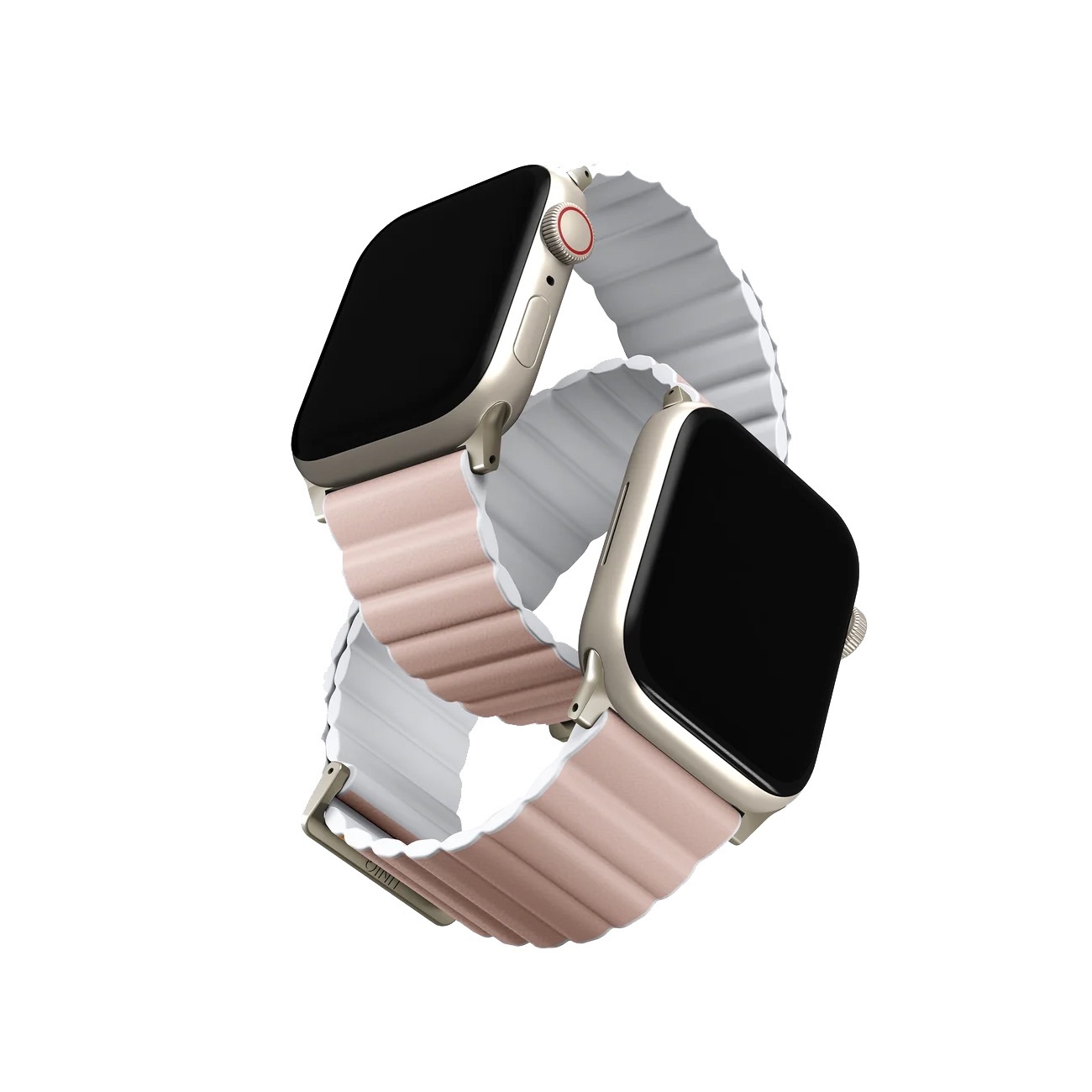 Zdjęcie do “UNIQ Revix Premium Edition Reversible Magnetic rózowy biały - pasek Apple Watch 42/44/45/49mm”.