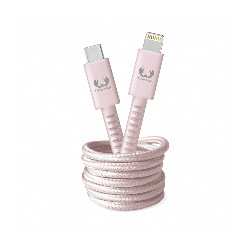 Fresh N Rebel kabel USB-C do Lightning 2m (Smokey Pink)