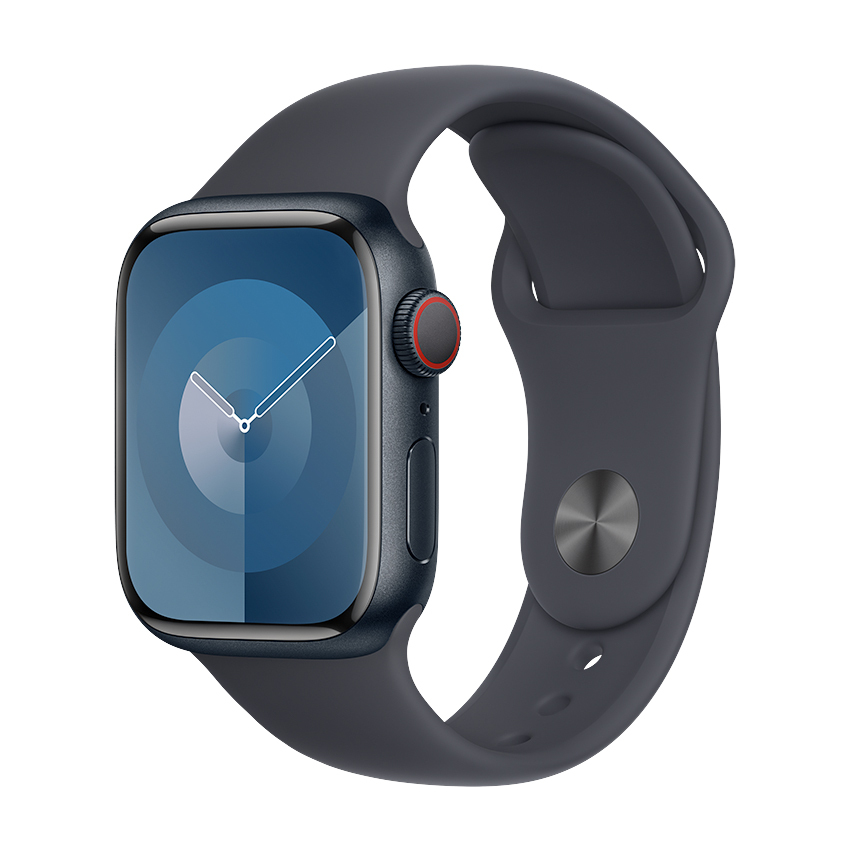 Apple Watch Series 9 41mm GPS + Cellular aluminium w kolorze północy z paskiem sportowym w kolorze północy - S/M