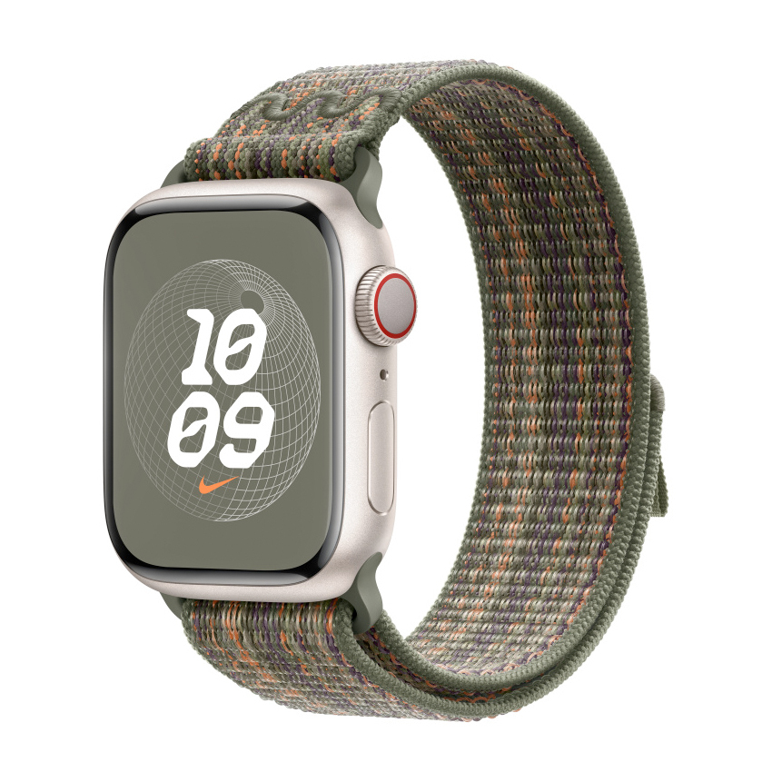 Apple opaska sportowa Nike w kolorze sekwoi/pomarańczowym do koperty 38/40/41 mm