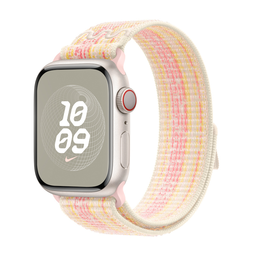 Zdjęcie do “Apple 41mm Starlight/Pink Nike Sport Loop”.