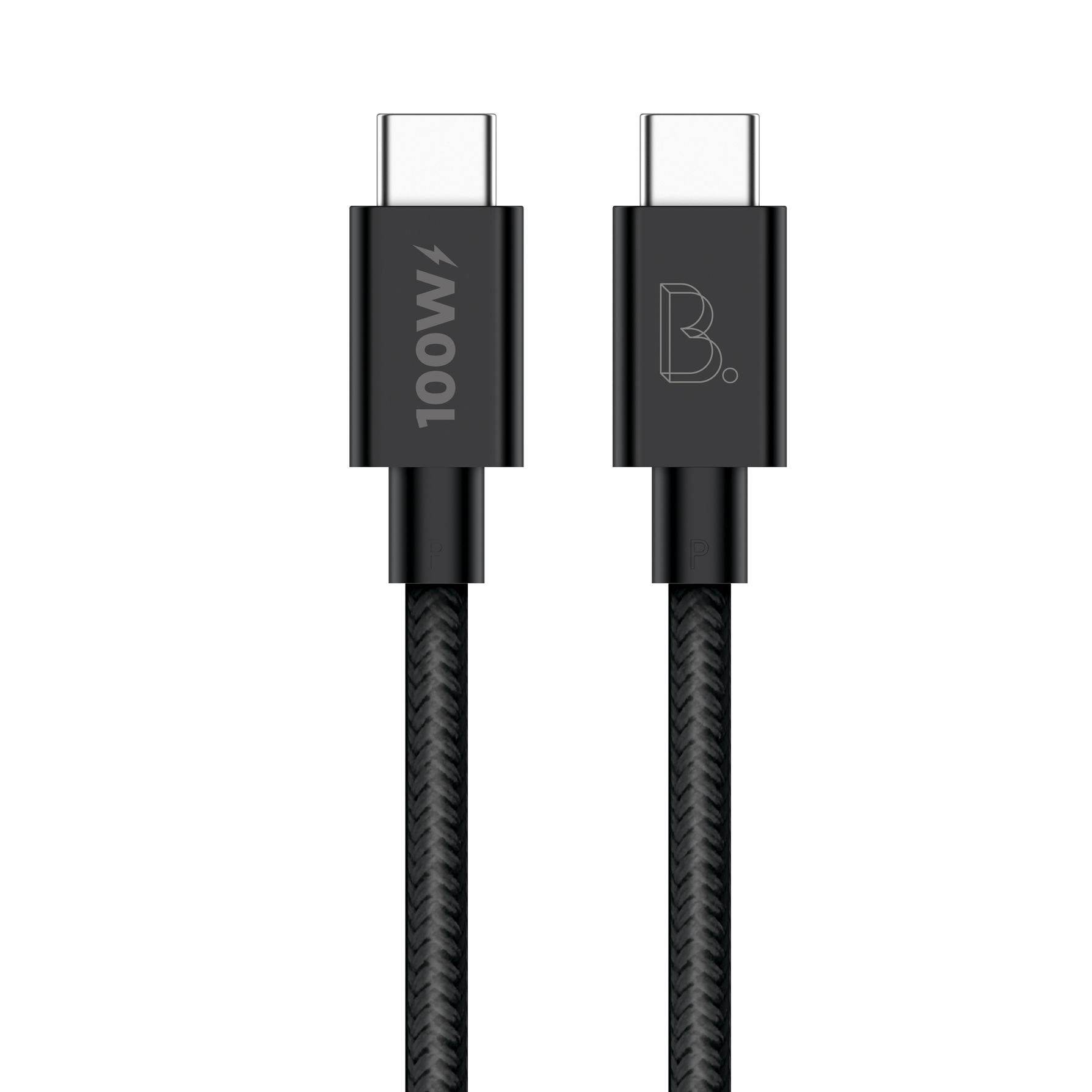 Zdjęcie do “B. On Nylon USB-C to USB-C 1m Black - przewód USB-C”.