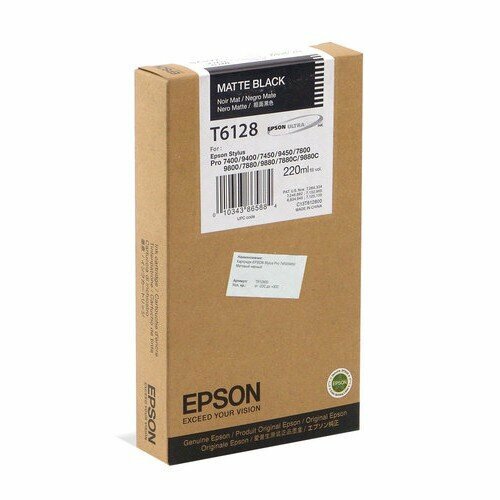 Epson tusz Matte Black poj. 220 ml do drukarek Stylus Pro 7400/7450/7800/7880/9400/9450/9800/9880 (C13T612800)