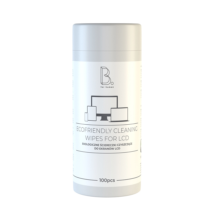 Zdjęcie do “B.Clean eco wet wipes for screens 100 pcs tube - mokre chusteczki do ekranów”.