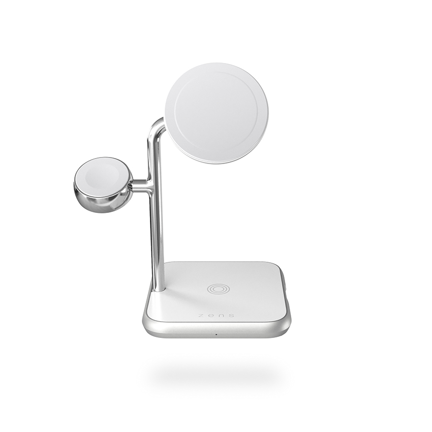 Zens Aluminium 4-in-1 Magsafe White MfM - ładowarka indukcyjna