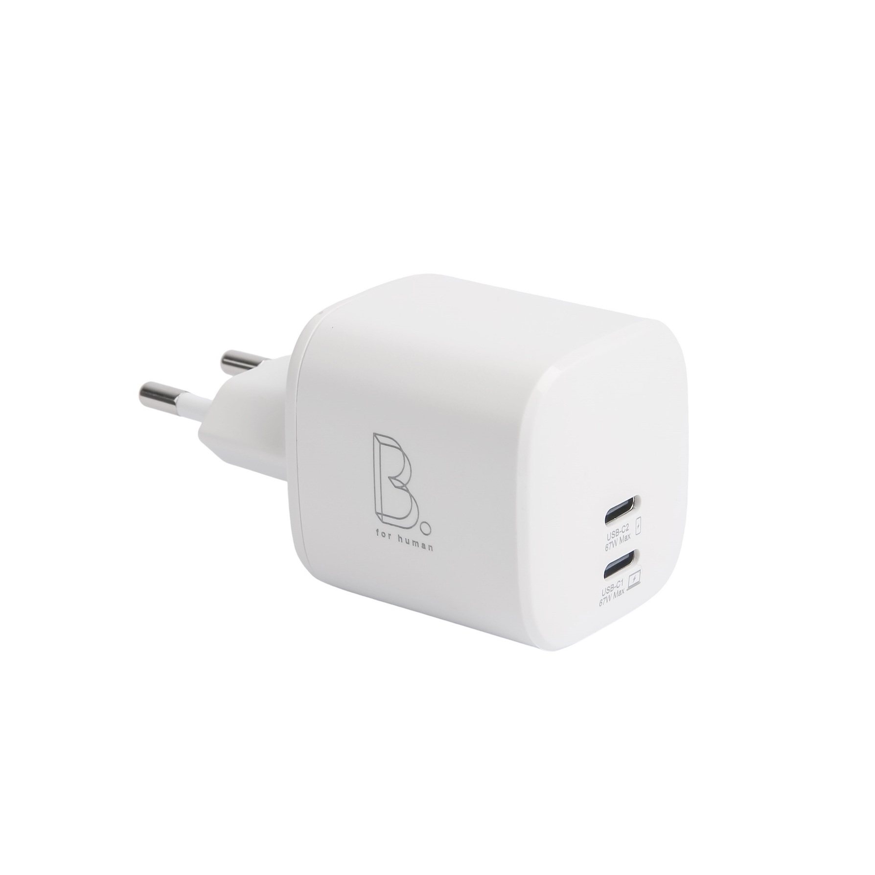 Zdjęcie do “B.On GaN Charger 2x USB-C 67W - ładowarka sieciowa”.