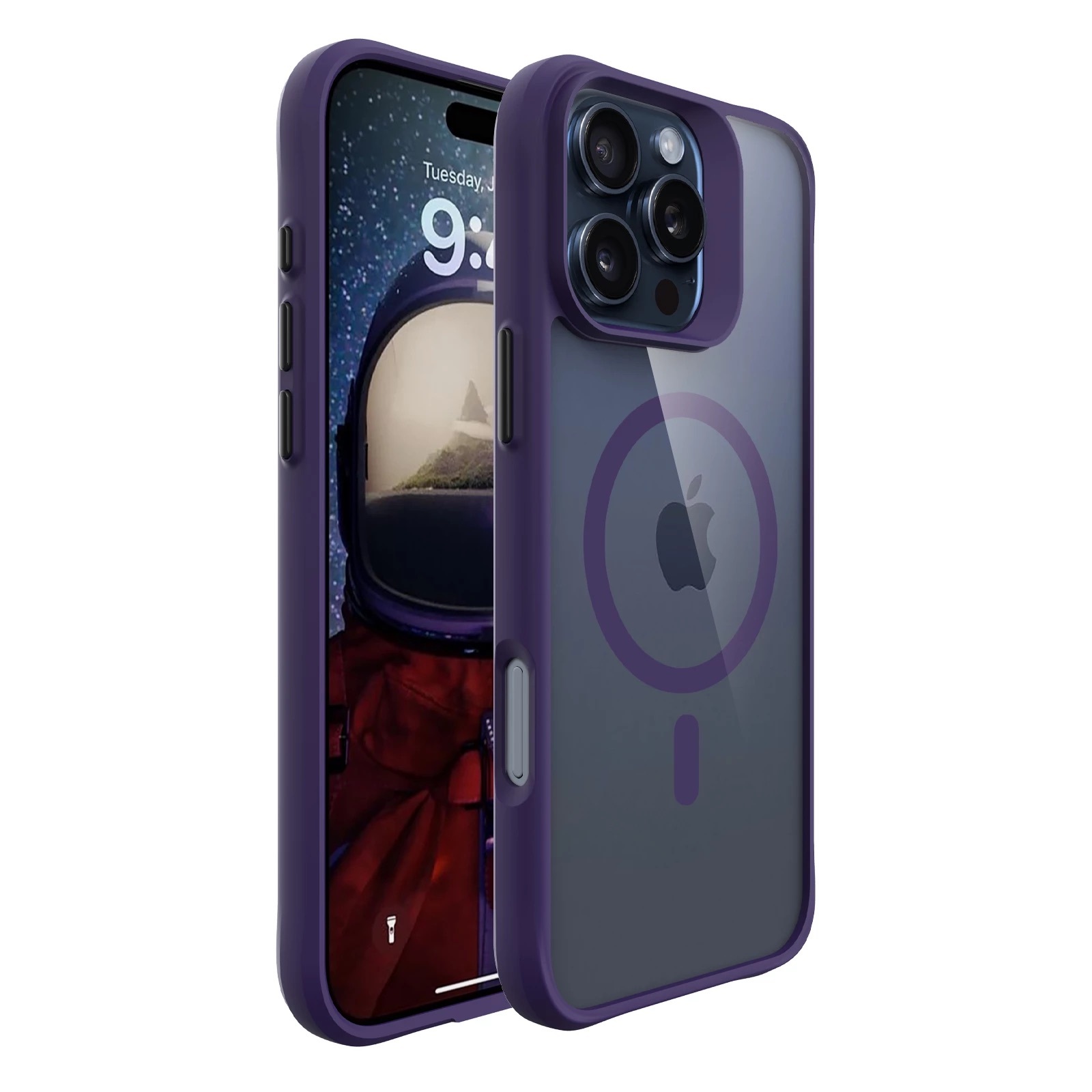 Zdjęcie do “Jinya XPRO Magsafe Protecting Case fioletowy - etui iPhone 16 Pro Max”.