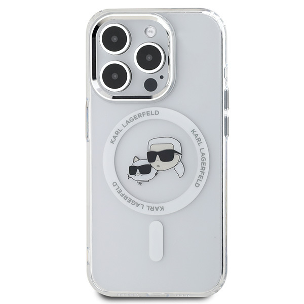 Zdjęcie do “Karl Lagerfeld IML Metal KarlChoupette Head MS biały - etui iPhone 16 Pro Max”.
