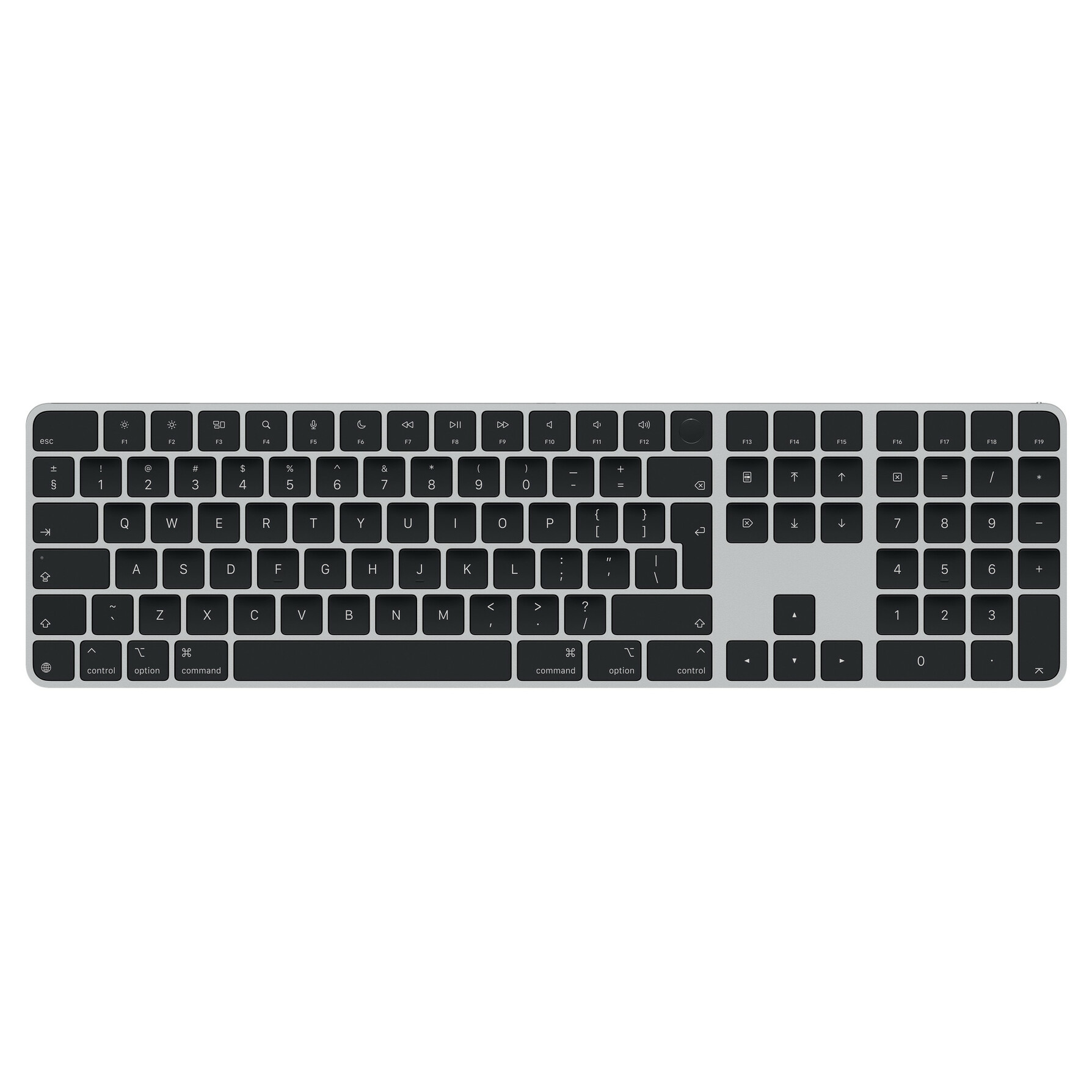 Zdjęcie do “Apple Klawiatura Magic Keyboard z Touch ID i polem numerycznym dla modeli Maca z czipem - czarna”.