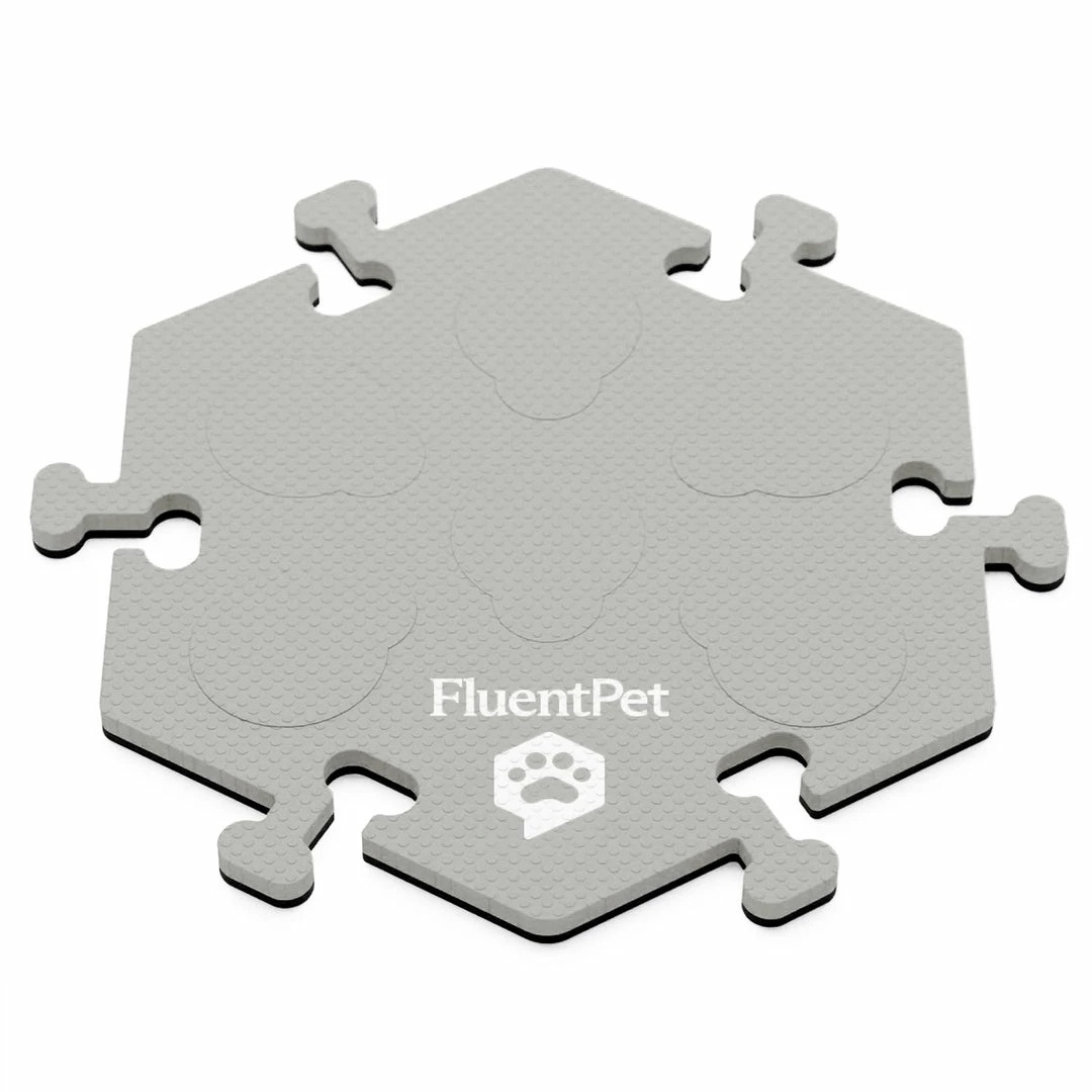 FluentPet HexTile Compact jasno szara - piankowa mata do przycisków