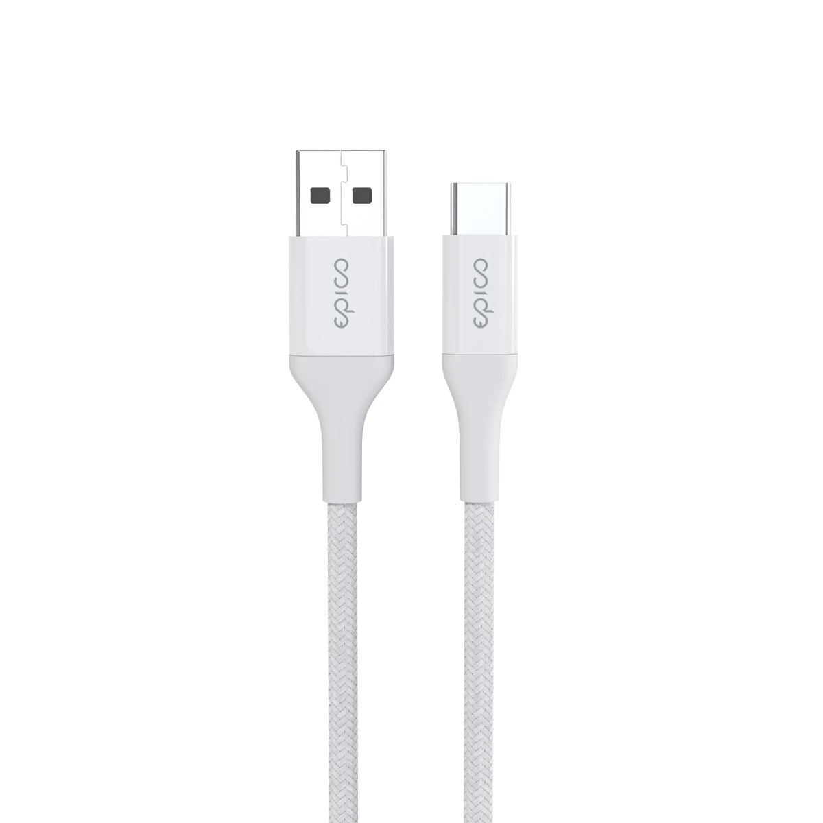 Zdjęcie do “Epico Braided USB-C to USB-A 0,3m biały - kabel USB-C”.