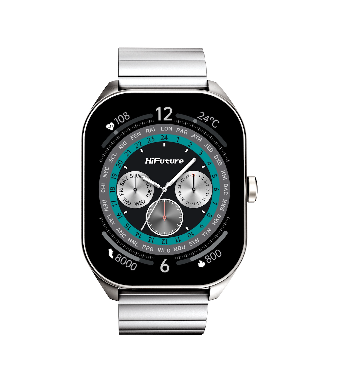 Zdjęcie do “HiFuture FutureFit APEX srebrny - smartwatch”.