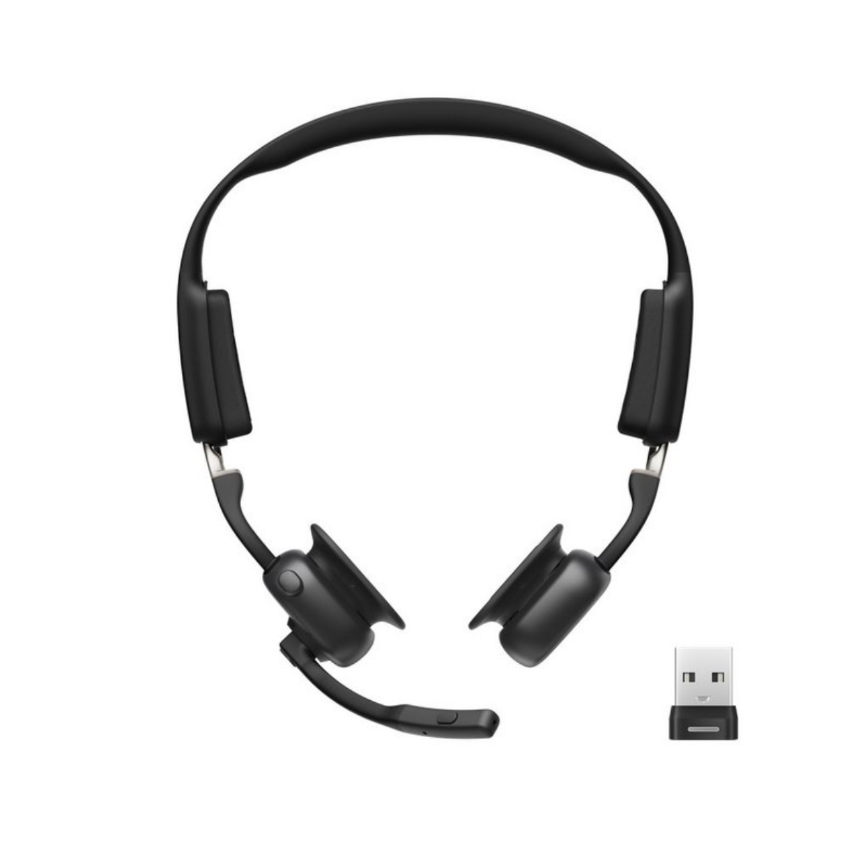 Zdjęcie do “Shokz OpenMeet UC USB-A - bezprzewodowe słuchawki z przewodzeniem kostnym”.
