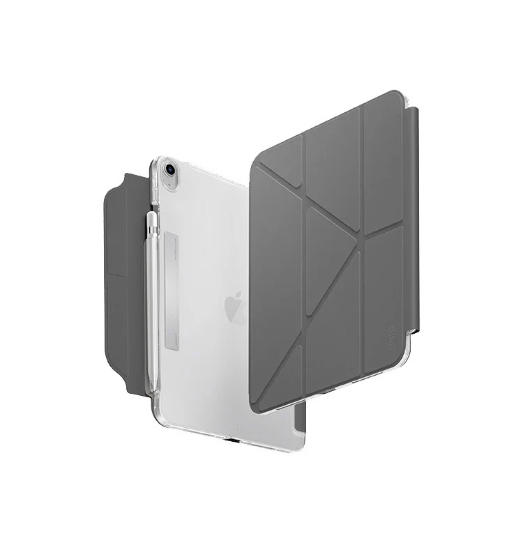 Zdjęcie do “UNIQ Camden Click szary - etui iPad 11" A16 (2025)/iPad 10.9" 10 gen.(2022)”.