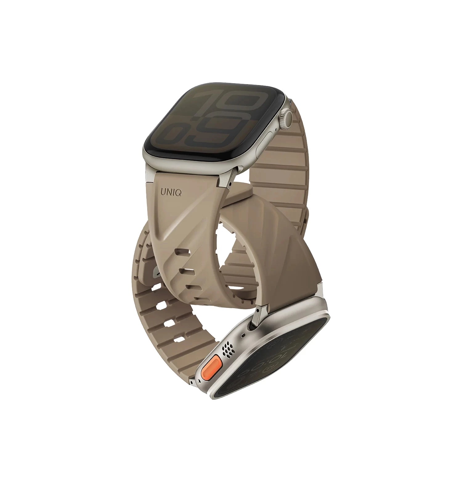 Zdjęcie do “UNIQ Fluo Magnetic beżowy - pasek Apple Watch 49/46/45/44/42/41/40mm”.