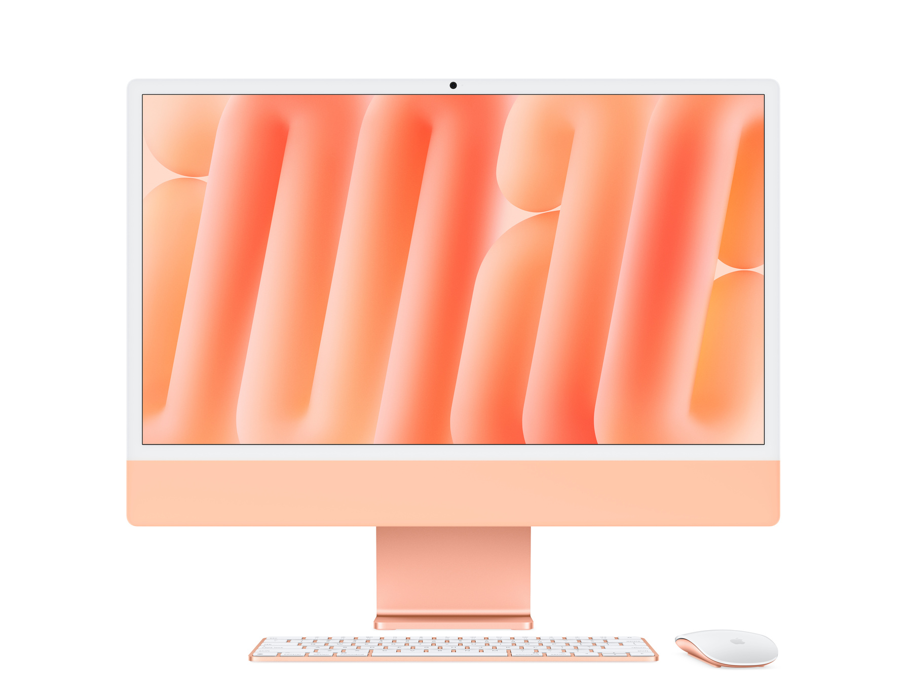 Zdjęcie do “Apple iMac 24" z ekranem Retina 4,5K, 10-rdzeniowy procesor M4 z 10-rdzeniową grafiką, RAM 24 GB, dysk 1 TB, klawiatura numeryczna z Touch ID - pomarańczowy”.