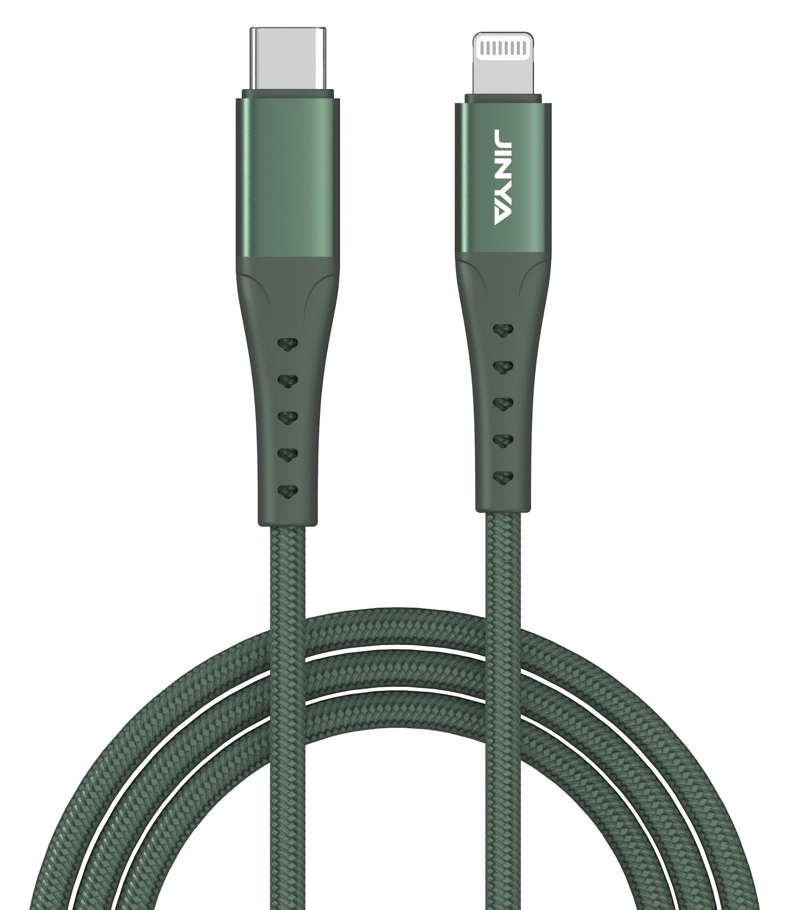 Zdjęcie do “JINYA TechLink 1M USB-C Lightning Green - kabel lightning”.