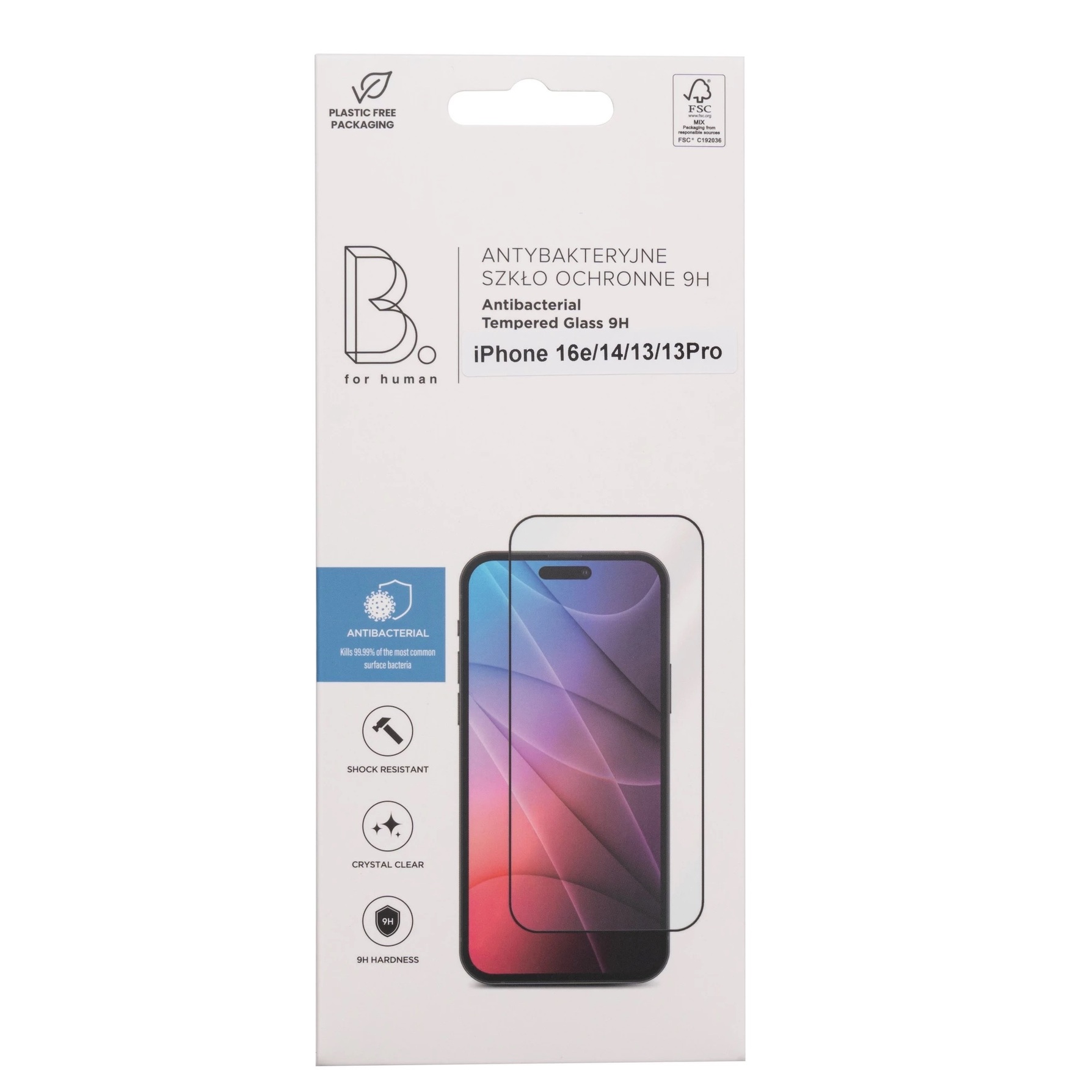Zdjęcie do “B.Safe Tempered Glass Full iPhone 16e / 14 / 13 / 13 Pro/ 17e- szkło ochronne”.