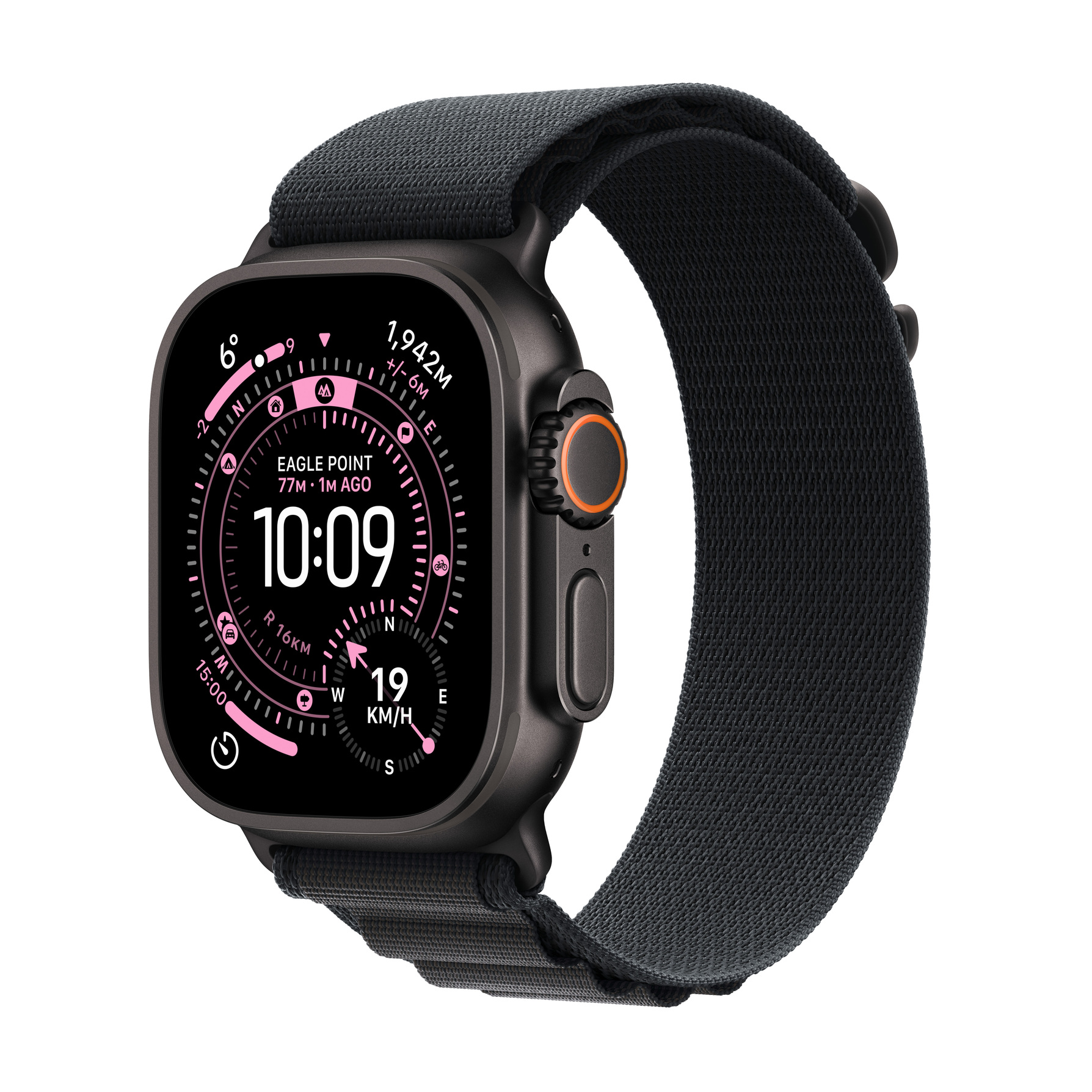 Zdjęcie do “Apple Watch Ultra 3 GPS + Cellular 49mm Black Titanium Case with Black Alpine Loop - Medium”.