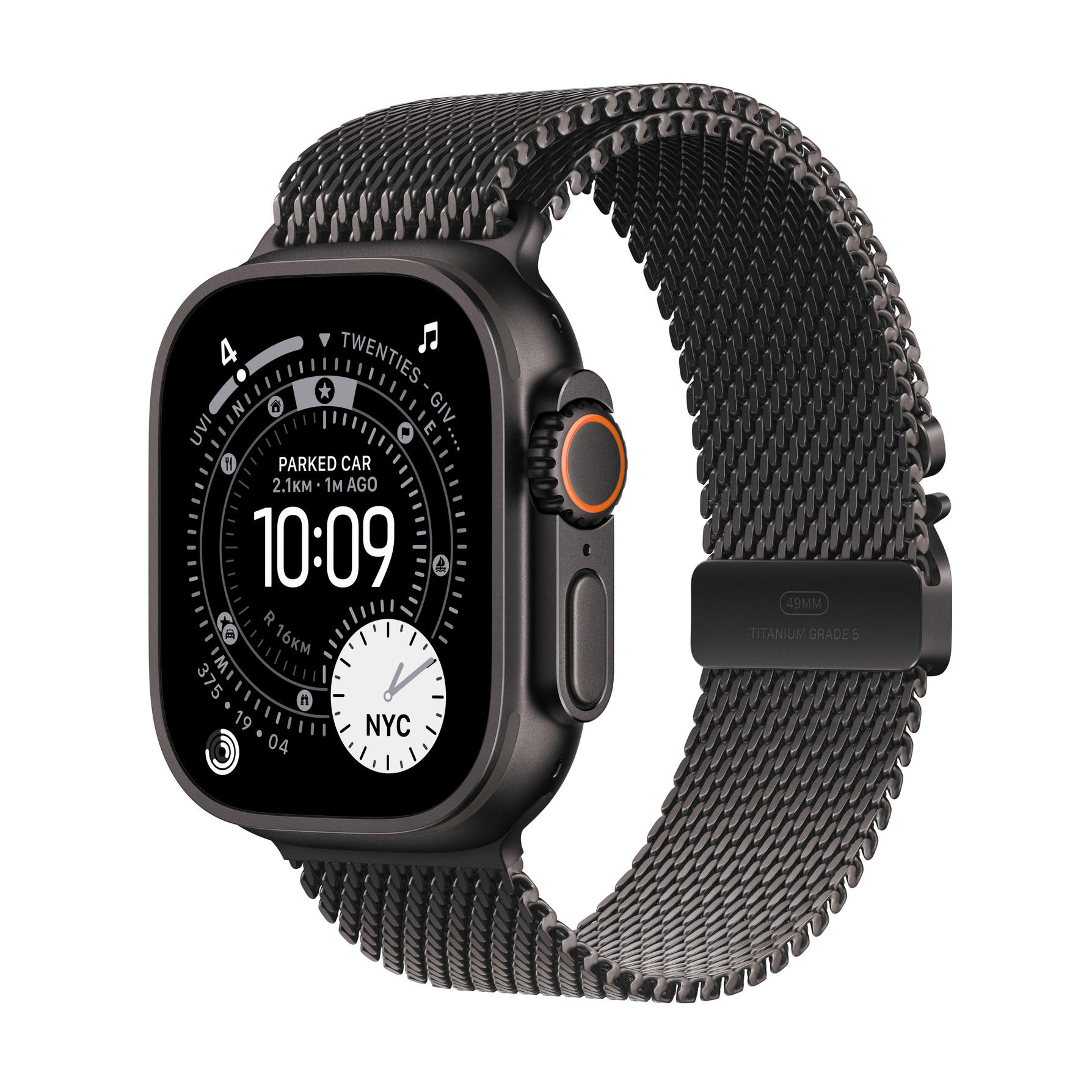 Zdjęcie do “Apple Watch Ultra 3 GPS + Cellular 49mm Black Titanium Case with Black Titanium Milanese Loop - Small”.