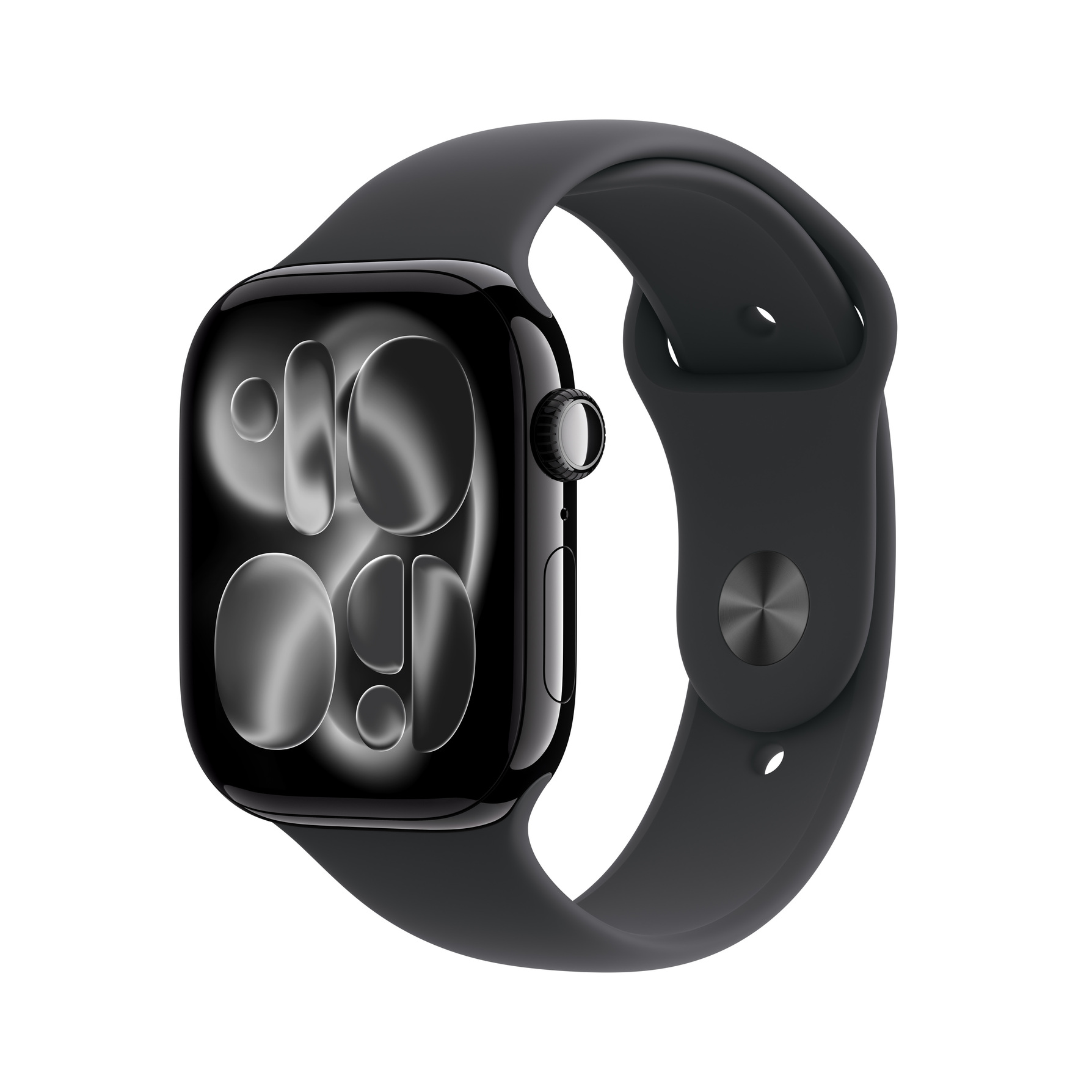 Zdjęcie do “Apple Watch Series 11 GPS 42mm Jet Black Aluminium Case with Black Sport Band - S/M”.
