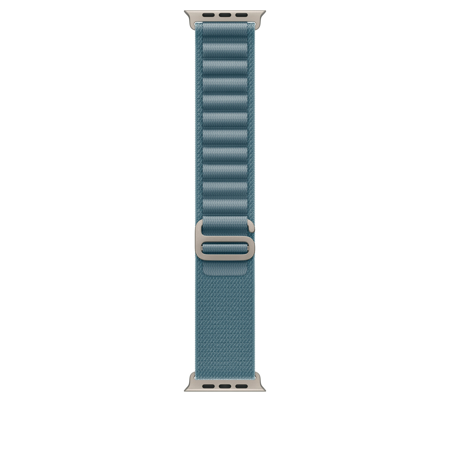 Zdjęcie do “Apple 49mm Light Blue Alpine Loop - Medium - Natural Titanium Finish”.