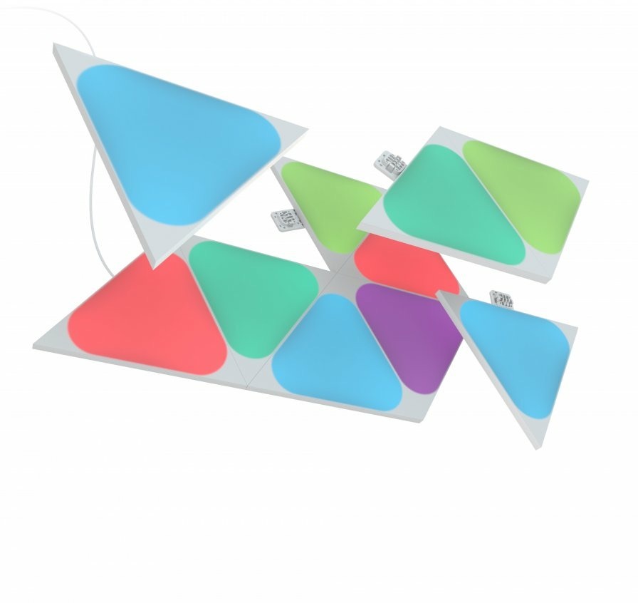 Zdjęcie do “Nanoleaf Shapes Mini Triangles Expansion Pack - dodatkowe panele świetlne (10 sztuk)”.
