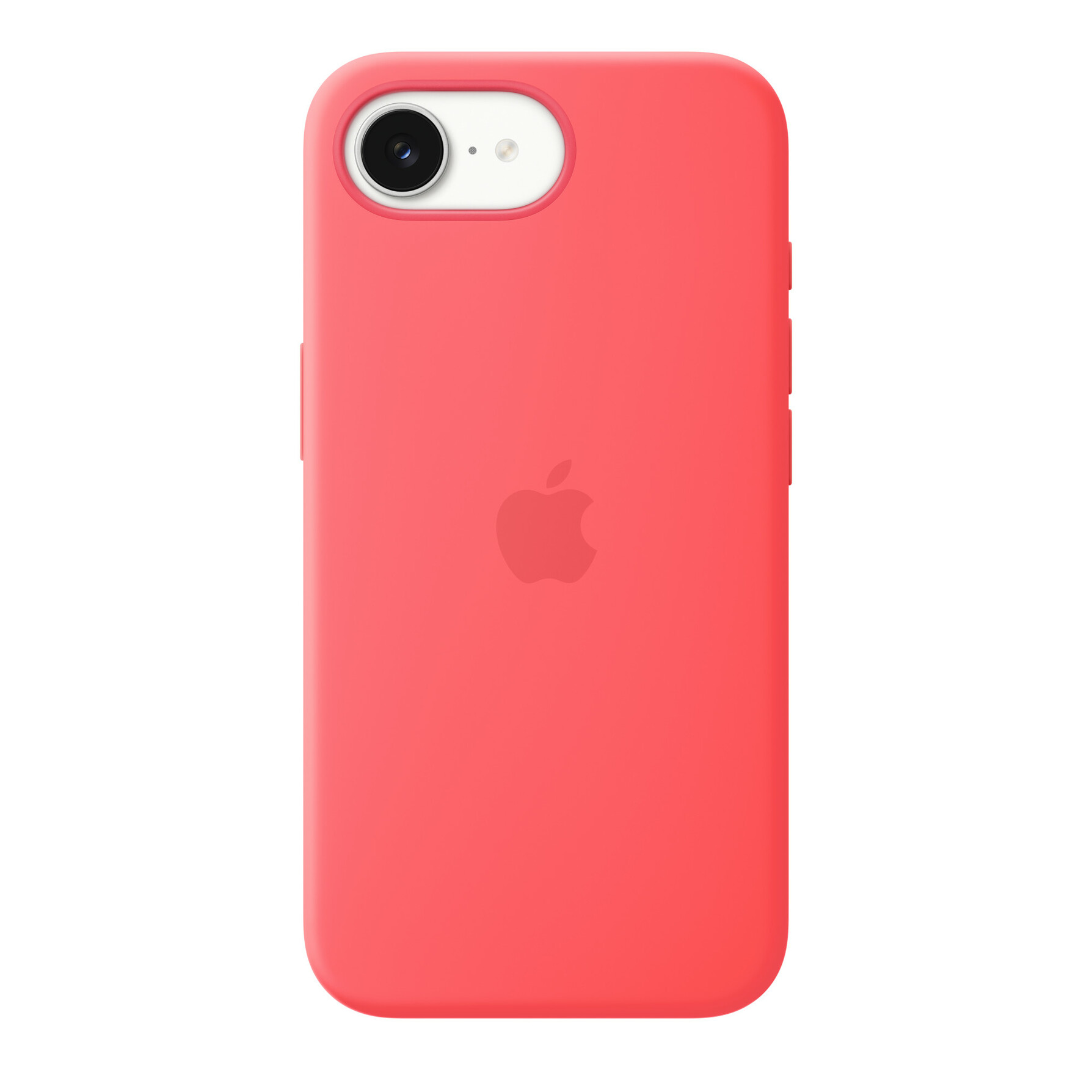 Zdjęcie do “Apple iPhone 17e Silicone Case with MagSafe – Bright Guava”.