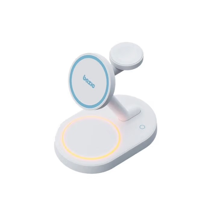 Zdjęcie do “Bazic GoMag Station 2 3w1 MagSafe Fast Charging biały - Ładowarka indukcyjna”.