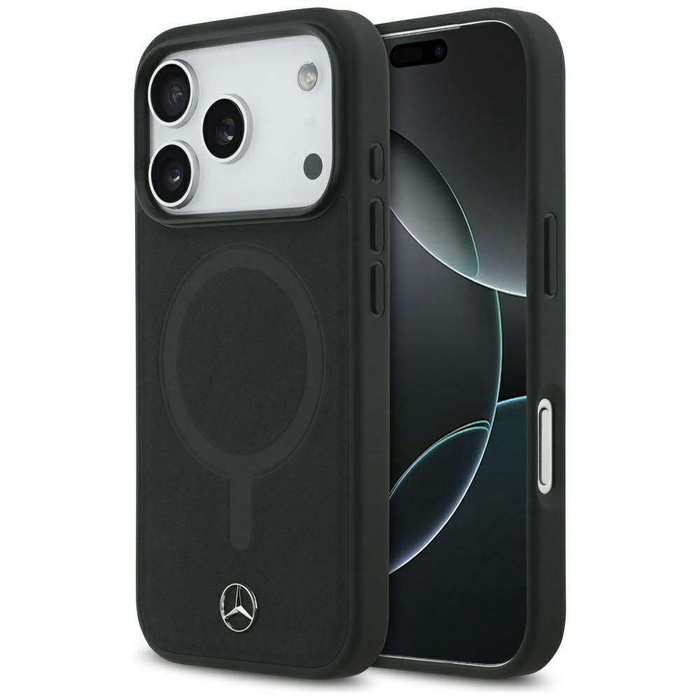 Zdjęcie do “Mercedes Plain Smooth Leather MS czarny - etui iPhone 17 Pro”.