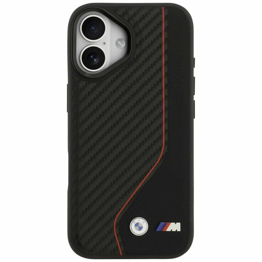 Zdjęcie do “BMW M Carbon Line Logo MS czerwony - etui iPhone 17”.
