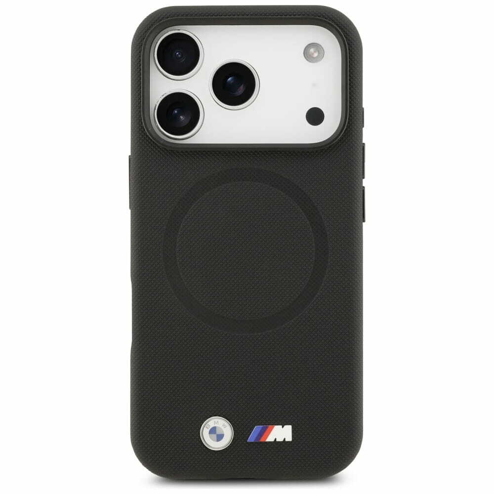 Zdjęcie do “BMW M FW Metal Logo MS czarny - etui iPhone 17 Pro”.