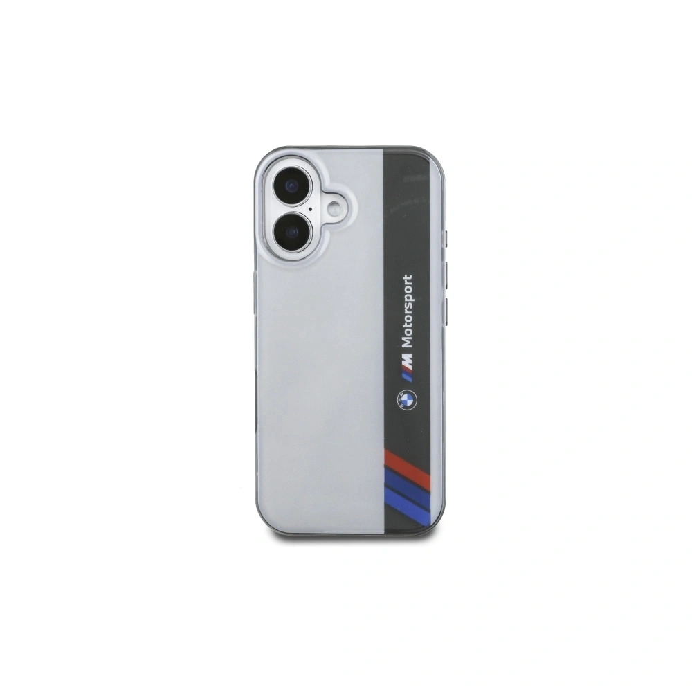 Zdjęcie do “BMW Motorsport IML Vertical Stripe szary - etui iPhone 16”.