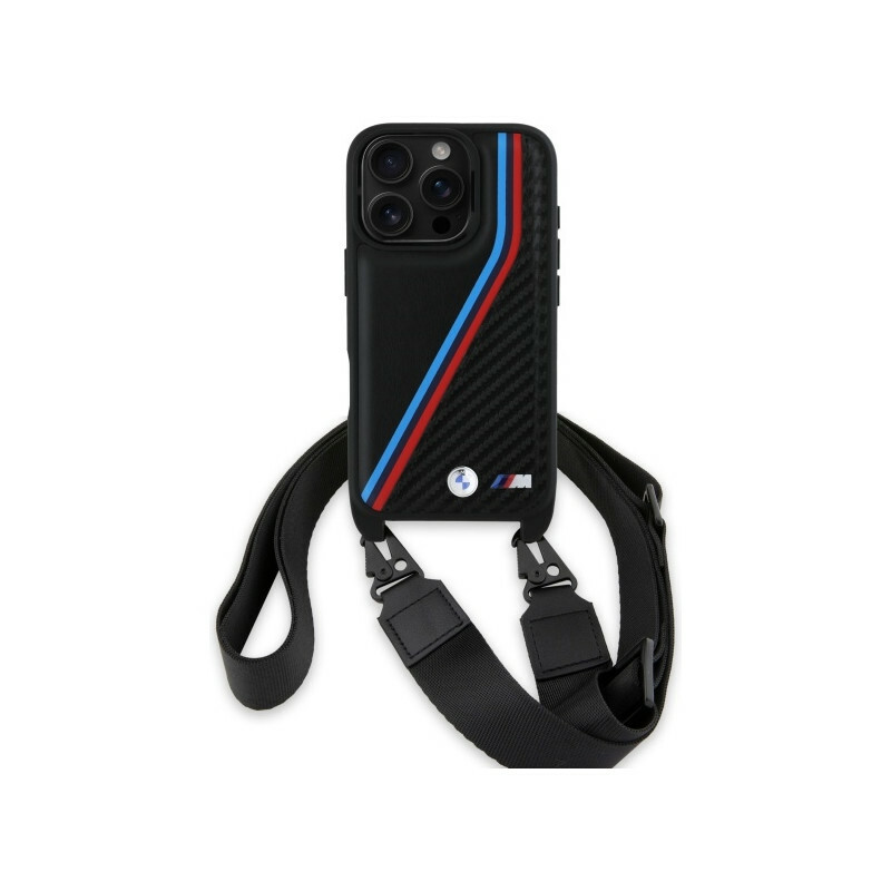 Zdjęcie do “BMW M Carbon Tricolor Strap czarny - etui iPhone 16 Pro Max”.
