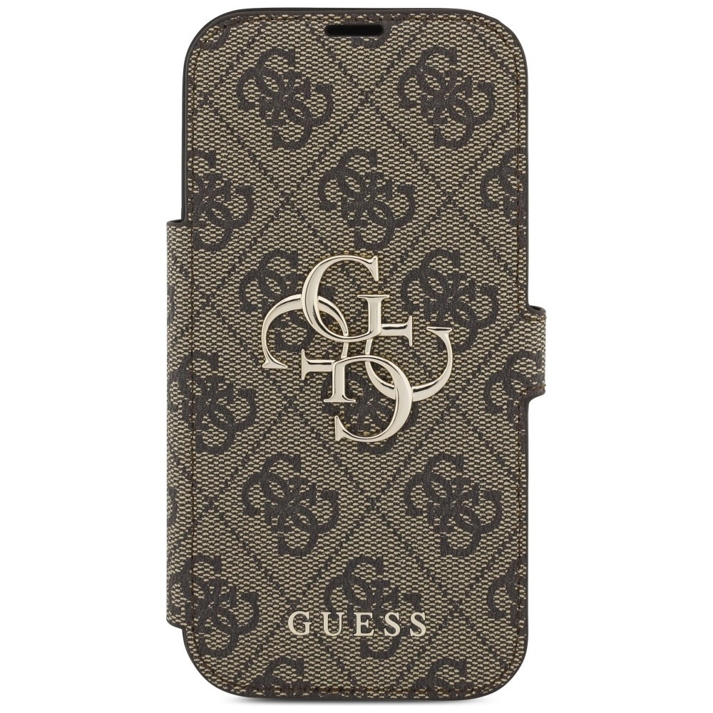 Zdjęcie do “Guess Book 4G Metal Logo brązowy - etui iPhone 17 Pro”.