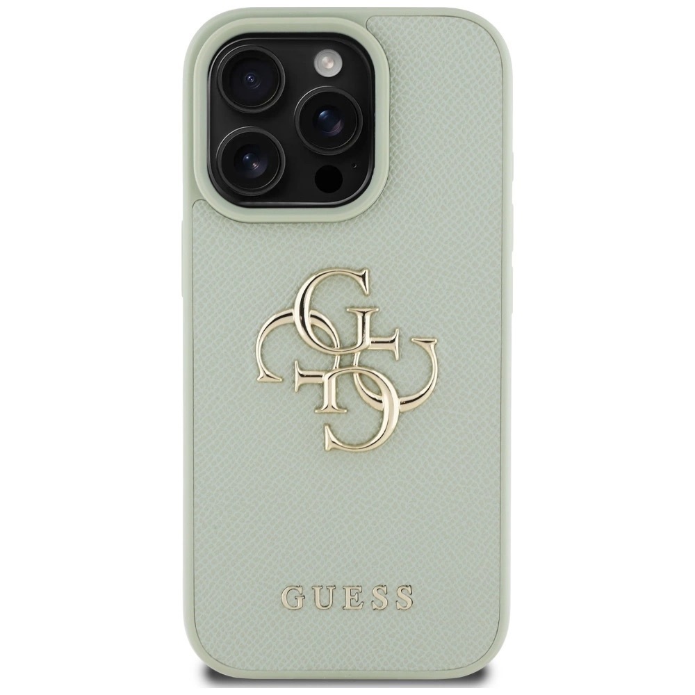 Zdjęcie do “Guess Grained Big 4G Logo Small zielony - etui iPhone 16 Pro”.